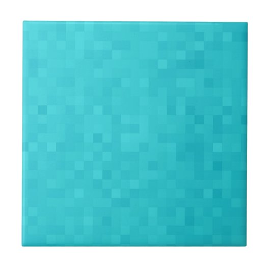 Aqua Blue Mosaic Tile Pattern Fliese (Vorderseite)