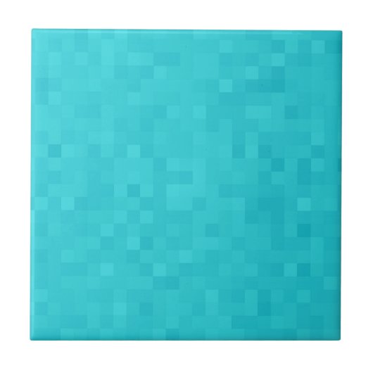 Aqua Blue Mosaic Tile Pattern Fliese (Vorderseite)