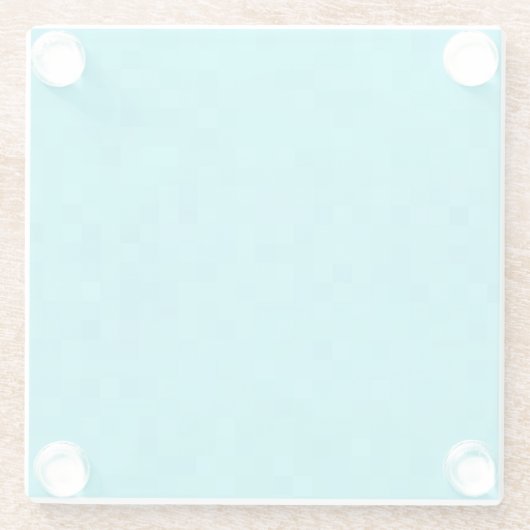 Aqua Blue Mosaic Tile Pattern Glasuntersetzer (Rückseite)