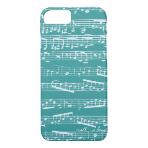 Aqua Blue Musiknotens Case-Mate iPhone Hülle