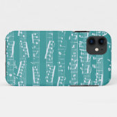 Aqua Blue Noten Case-Mate iPhone Hülle (Rückseite (Horizontal))