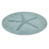 Aqua Blue Ocean Beach Starfish Schneidebrett (Ecke)