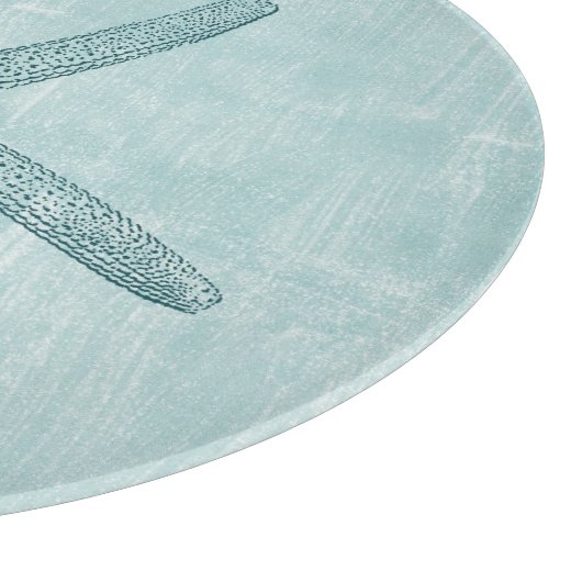Aqua Blue Ocean Beach Starfish Schneidebrett (Ecke)