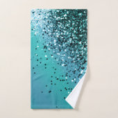 Aqua Blue OCEAN Glitzer #1 #shiny Badhandtuch Set (Handtuch)