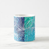 Aqua Blue Ocean Meereswelt Seashells Kaffeetasse (Mittel)