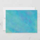 Aqua Blue Ocean Save The Date (Rückseite)
