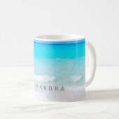Aqua Blue Ocean Sky Custom Kaffeetasse (VorderseiteRechts)