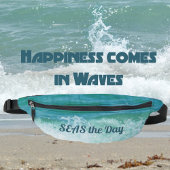 Aqua Blue Ocean Wave SEAS the Day Bauchtasche