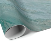 Aqua Blue Ocean Wave Tropical Paradise Geschenkpapier (Rolleneckpunkt)