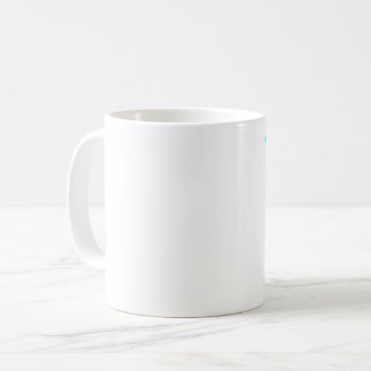 Aqua Blue Ombre Camel Silhouette Kaffeetasse (Vorderseite Links)