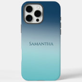 Aqua Blue Ombre Case-Mate iPhone Hülle (Rückseite)