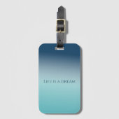 Aqua Blue Ombre Gepäckanhänger (Vorderseite Vertikal)