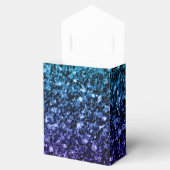 Aqua blue Ombre Glitzer Glitzern Sweet 16 Geschenkschachtel (Geöffnet)