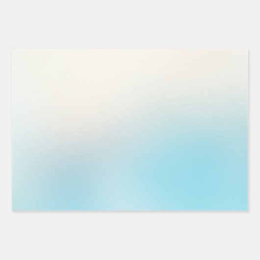 Aqua Blue Ombre Glitzy Sparkle Glitzer Geschenkpapier Set (Vorderseite 2)