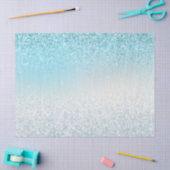 Aqua Blue Ombre Glitzy Sparkle Glitzer Seidenpapier (Basteln)