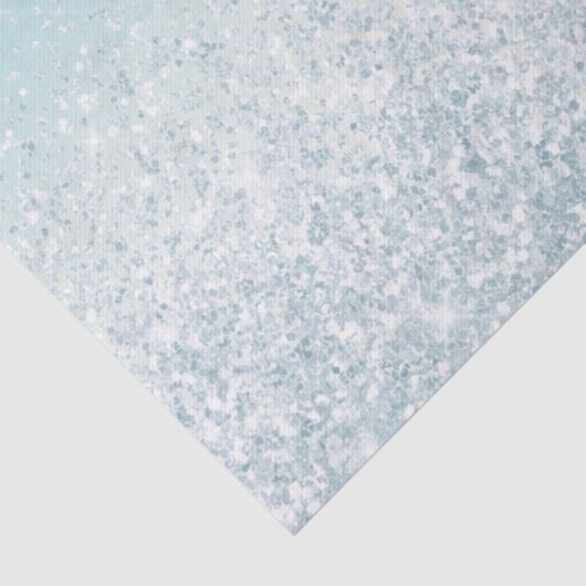 Aqua Blue Ombre Glitzy Sparkle Glitzer Seidenpapier (Detail)