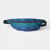 Aqua blue ombre Imitate Glitzer Glitzern Bauchtasche (Vorderseite)