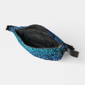 Aqua blue ombre Imitate Glitzer Glitzern Bauchtasche (Offen)