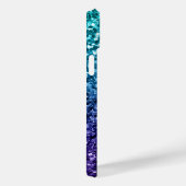 Aqua blue Ombre Imitate Glitzer Glitzern Case-Mate iPhone Hülle (Rückseite / Rechts)