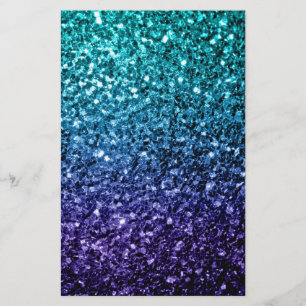 Aqua blue Ombre Imitate Glitzer Glitzern Flyer