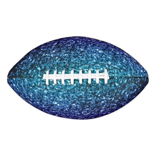 Aqua blue ombre Imitate Glitzer Glitzern Football (Vorderseite)
