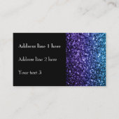 Aqua blue Ombre Imitate Glitzer Glitzern mit schwa Visitenkarte (Vorderseite)