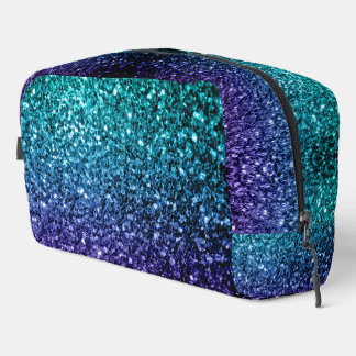 Aqua blue ombre Imitate Glitzer Glitzern Waschbeutel