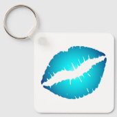 Aqua Blue Ombre Lips Schlüsselanhänger (Vorderseite)