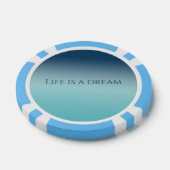 Aqua Blue Ombre Pokerchips (Einzeln)