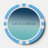 Aqua Blue Ombre Pokerchips (Vorderseite)