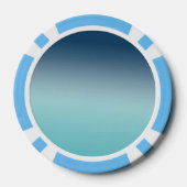 Aqua Blue Ombre Pokerchips (Rückseite)