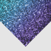 Aqua blue ombre shiny faux glitter sparkles seidenpapier (Ausschnitt)