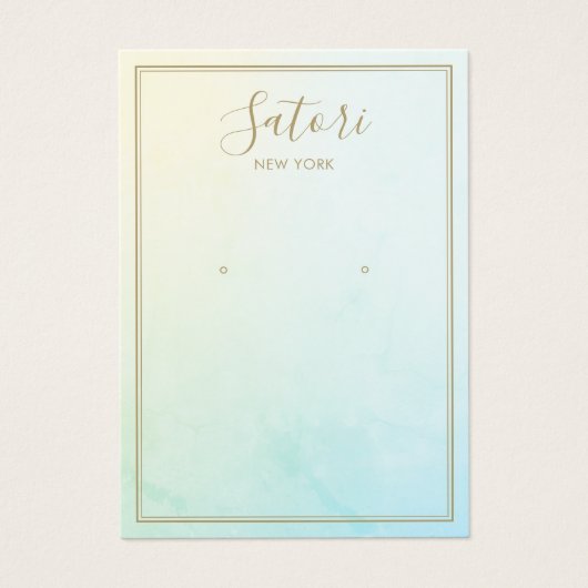 Aqua Blue Ombre Signature Earring Display (Vorderseite)