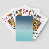 Aqua Blue Ombre Spielkarten (Rückseite)