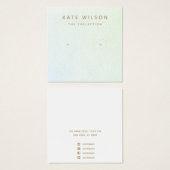 Aqua Blue Ombre Stud Earring Display Card (Vorne & Hinten)