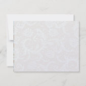 Aqua Blue on Brown Damask Wedding Danke Cards (Rückseite)