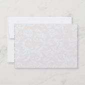 Aqua Blue on Brown Damask Wedding Danke Cards (Rückseite)