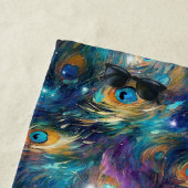 Aqua Blue Painted Peacock Feathers Strandtuch (Beispiel)