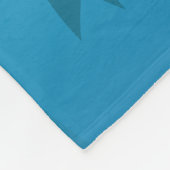 Aqua Blue Palm Tree Tropical Custom Family Fleecedecke (Ecke)