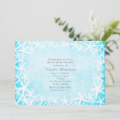 Aqua Blue Party Einladungen (Stehend Vorderseite)