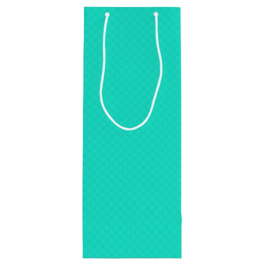Aqua Blue Pattern Geschenktüte Für Weinflaschen (Rückseite)
