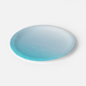 Aqua Blue Personalisiert Wedding Paper Teller (Schrägansicht)