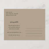 AQUA BLUE PINK FOLIAGE WREATH SAVE THE DATE FOTO ANKÜNDIGUNGSPOSTKARTE (Rückseite)