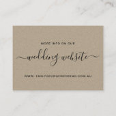 AQUA BLUE PINK FOLIAGE WREATH WEDDING ZUSAMMENGEST BEGLEITKARTE (Rückseite)