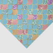 Aqua Blue Pink Lila Gold Glitzer Meraid Seidenpapier (Detail)