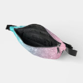 Aqua Blue Pink ombre Sea Galaxy abstrakt Bauchtasche (Offen)