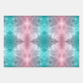 Aqua Blue Pink ombre Sea Galaxy abstrakt Geschenkpapier Set (Vorderseite 2)