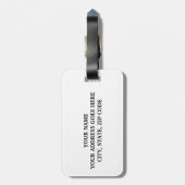 Aqua blue Pink ombre sea galaxy abstrakt Monogram Gepäckanhänger (Rückseite vertikal)