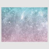 Aqua Blue Pink ombre Sea Galaxy abstrakt Seidenpapier (Vorderseite)
