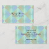 Aqua Blue Pink Pearl Look Tiles Visitenkarte (Vorne/Hinten)